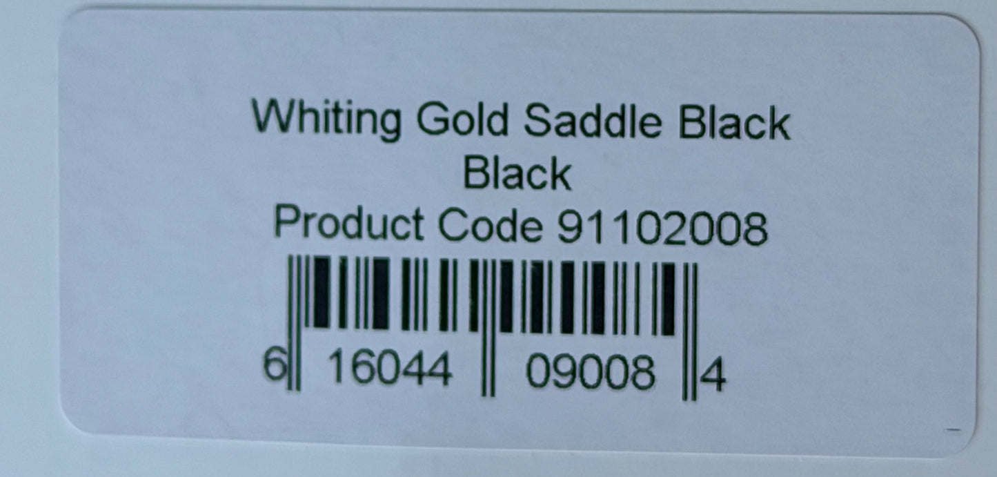 Whiting Farms Gold Rooster Saddle Black 241-SH-E-L