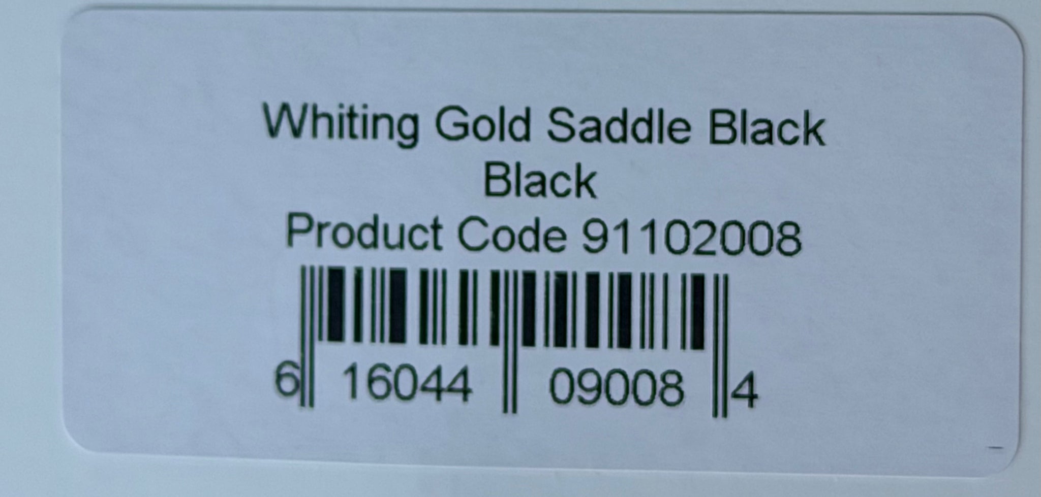 Whiting Farms Gold Rooster Saddle Black 241-SH-E-L