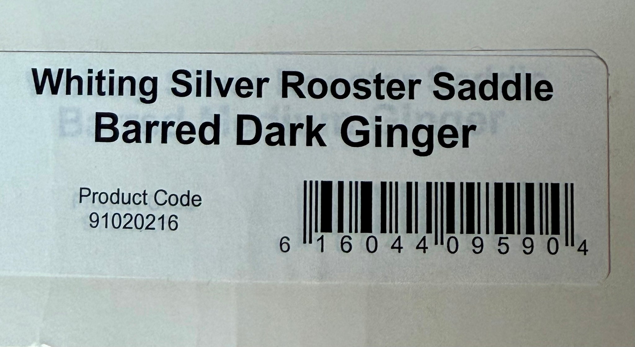 Whiting Silver-Grade Rooster Saddle Barred Dark Ginger 200-SH-E-L