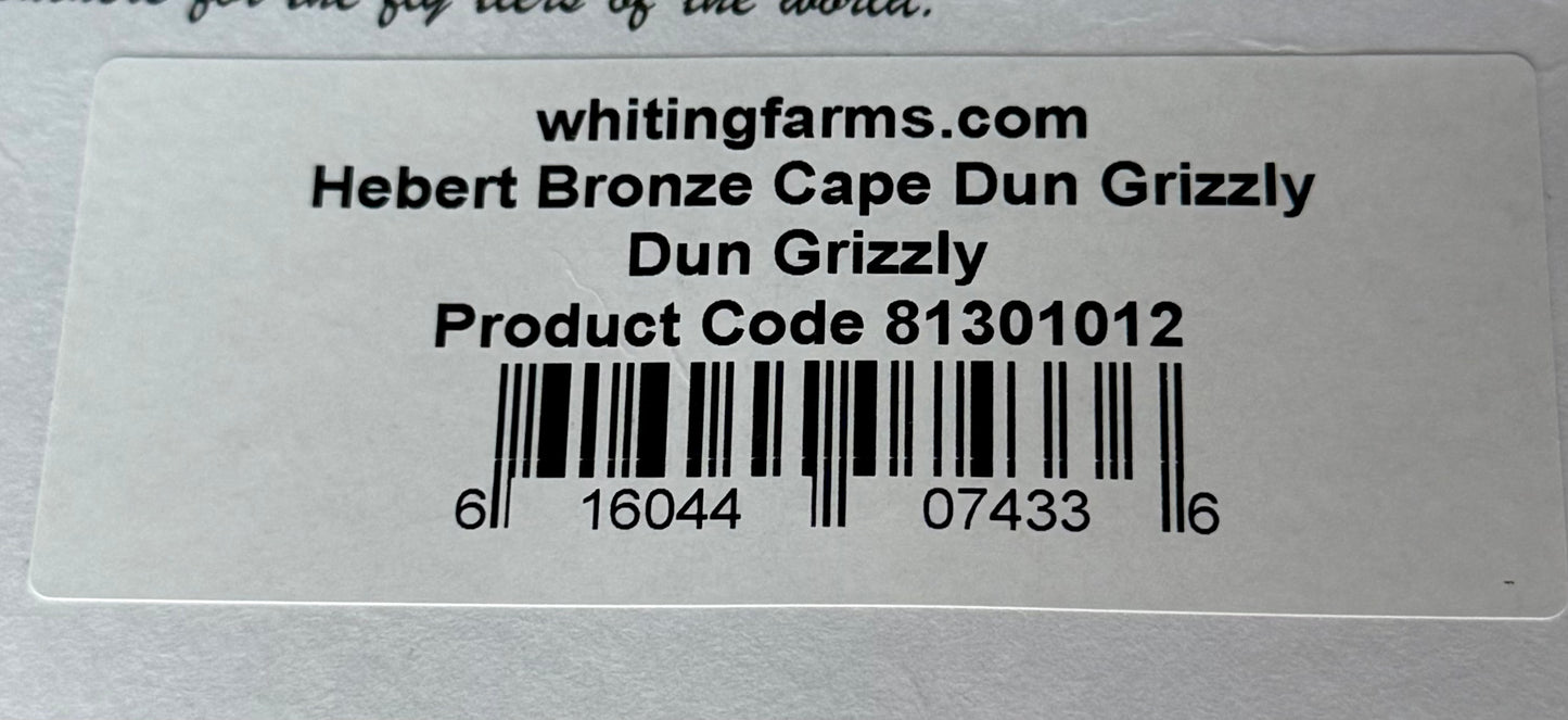 Whiting Farms Hebert Miner Bronze Cape Dun Grizzly 227-SH-E-L