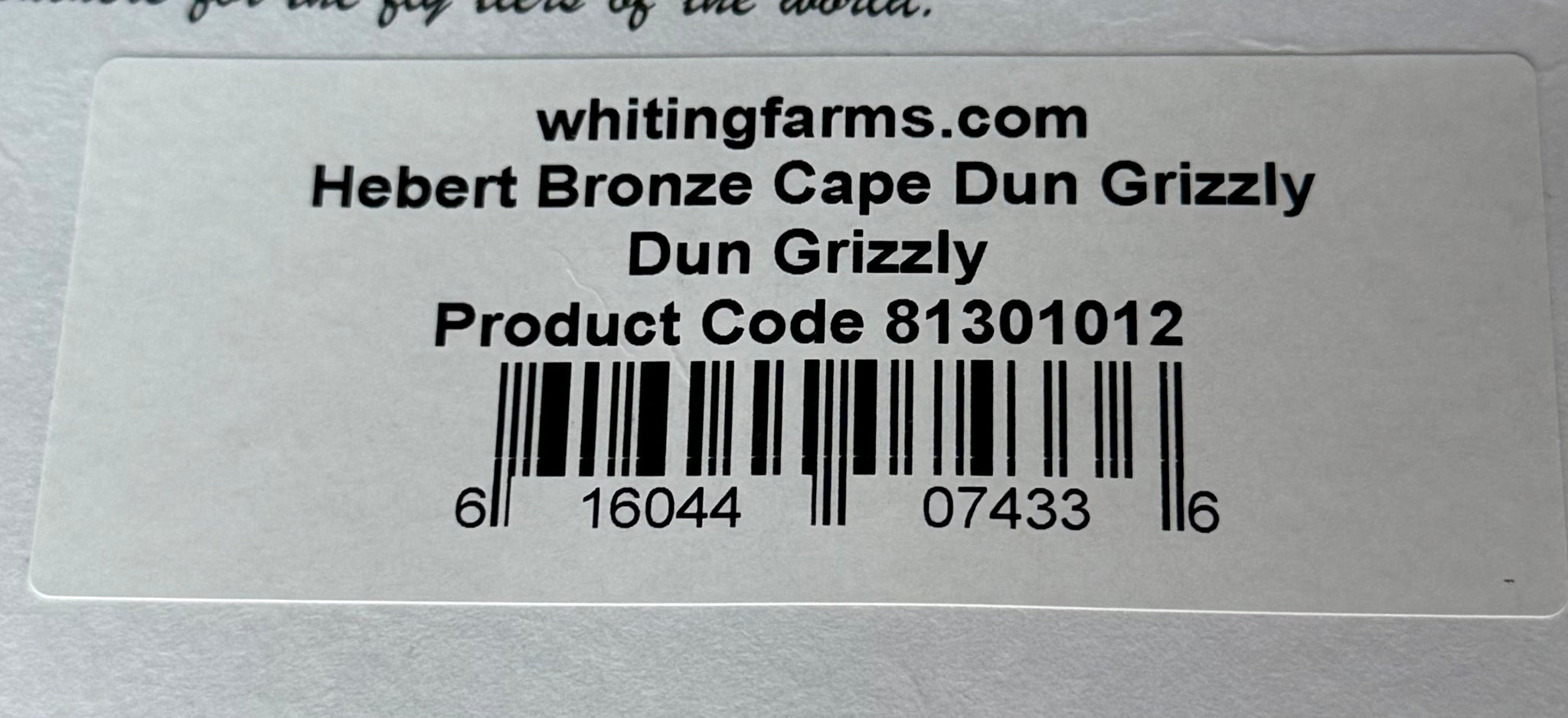 Whiting Farms Hebert Miner Bronze Cape Dun Grizzly 227-SH-E-L