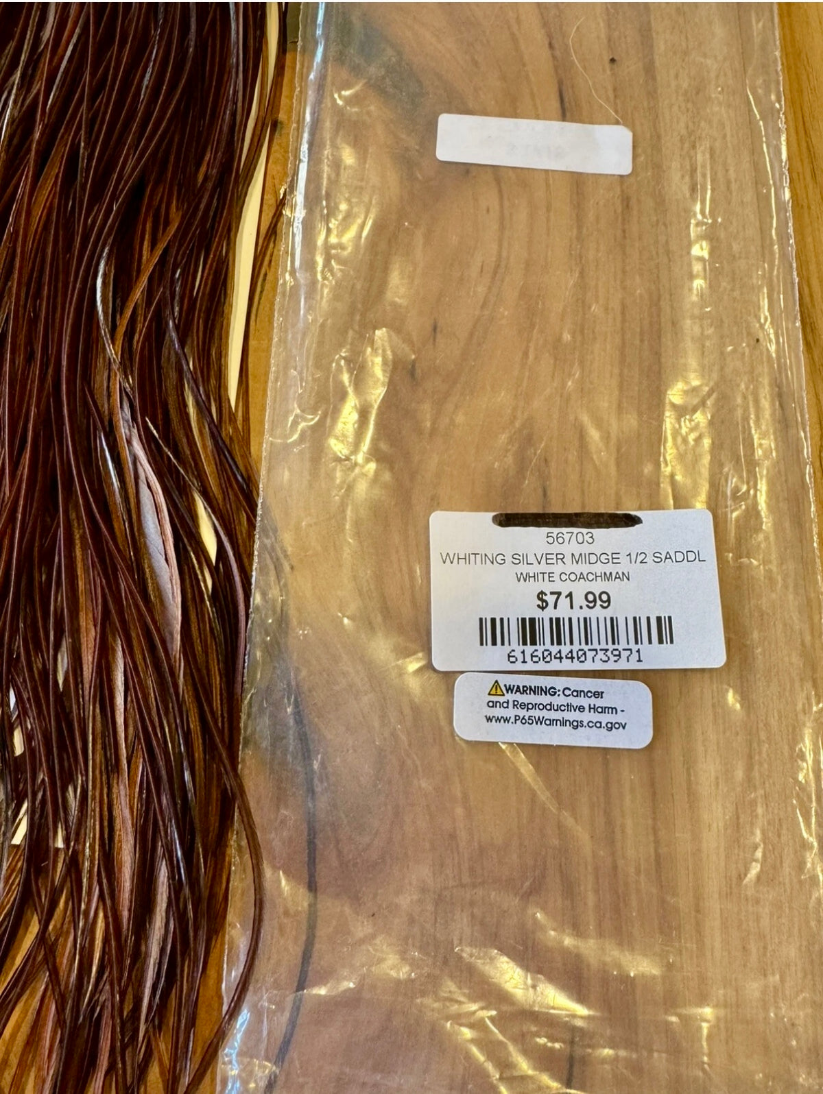 Whiting Farms Dry Fly Hackle SILVER Grade MIDGE 1/2 SADDLE DYED COACHMAN New 129