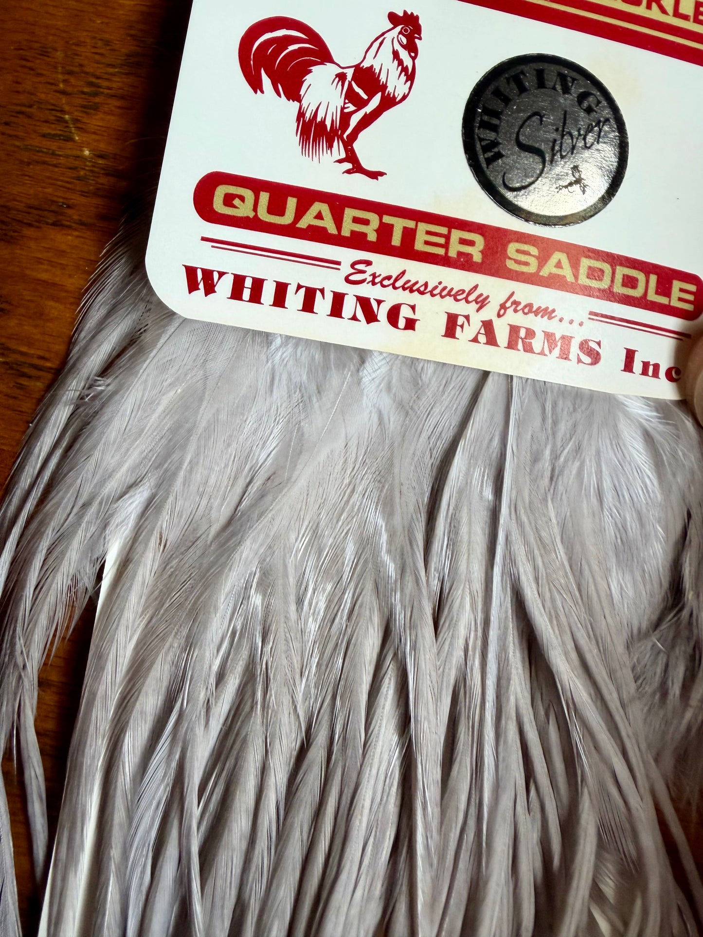Whiting Silver 1/4 Saddle Large Light Dyed Dun 629-SH-E-L