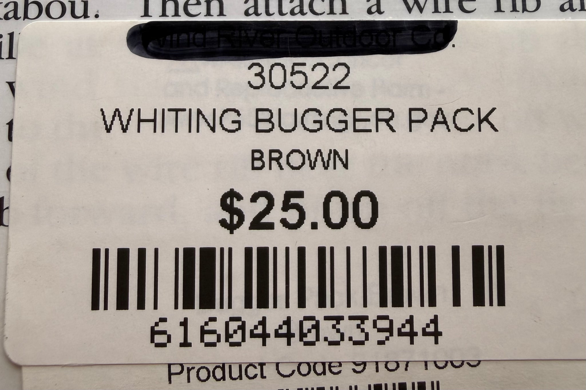 Whiting Farms Bugger Pack Brown 315-SH-E-L