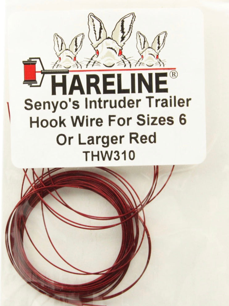 Hareline Senyo’s Standard Intruder Trailer Hook Wire -Red