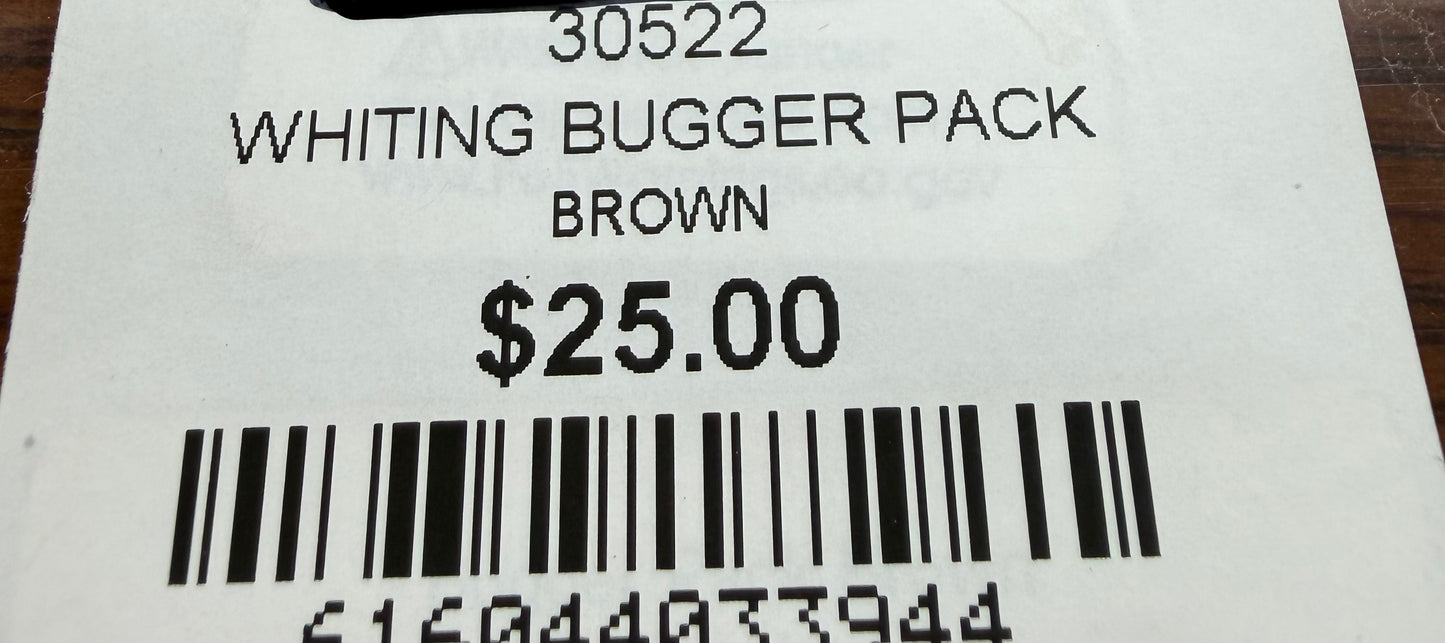 Whiting Farms Bugger Pack Brown 317-SH-E-L