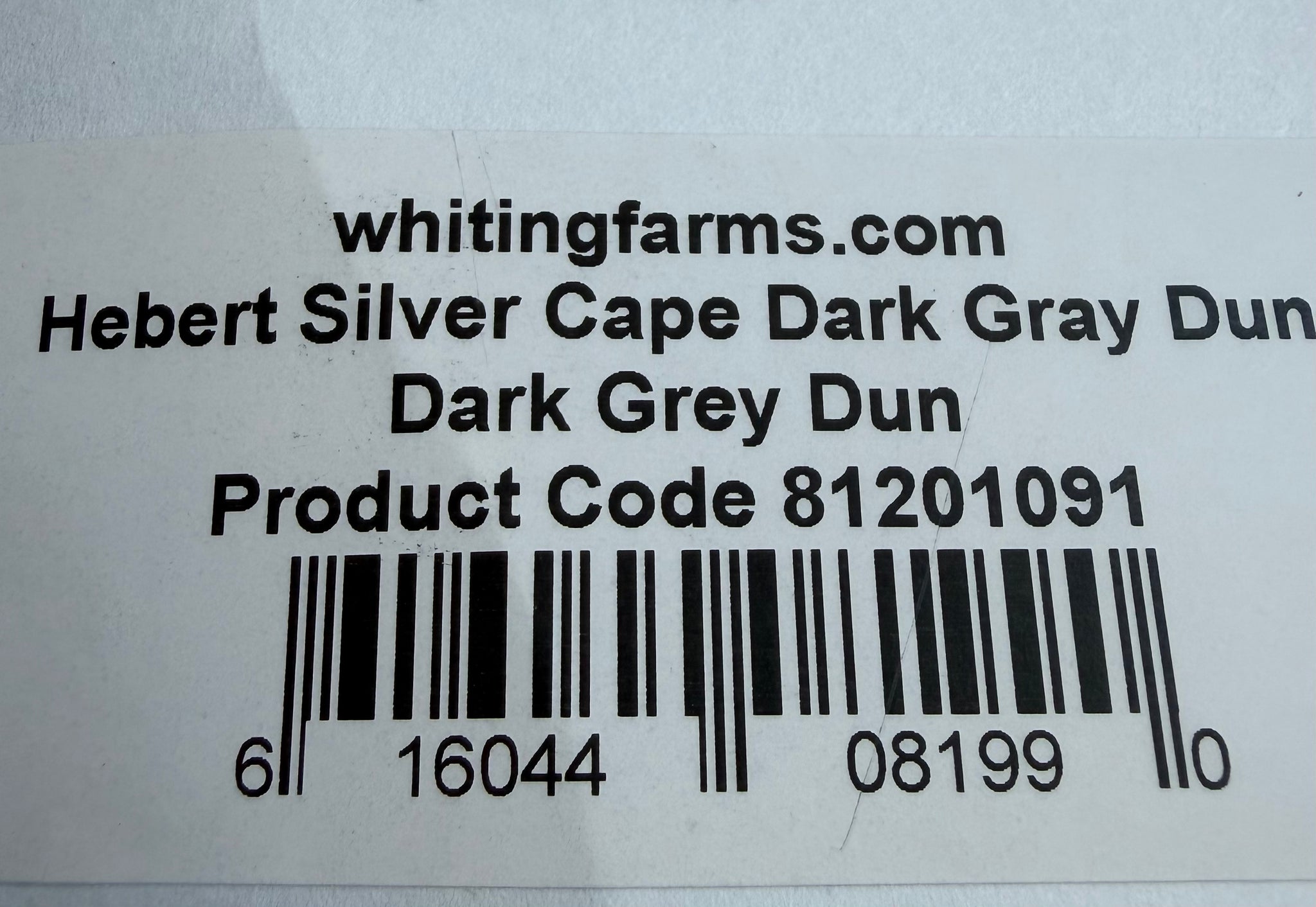 Whiting Hebert Miner Silver Grade Cape Dark Gray Dun 644-SH-E-L