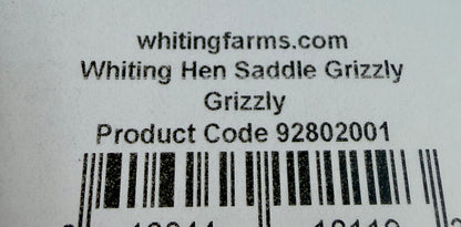 Whiting Hen Saddle Grizzly 628-SH-E-L