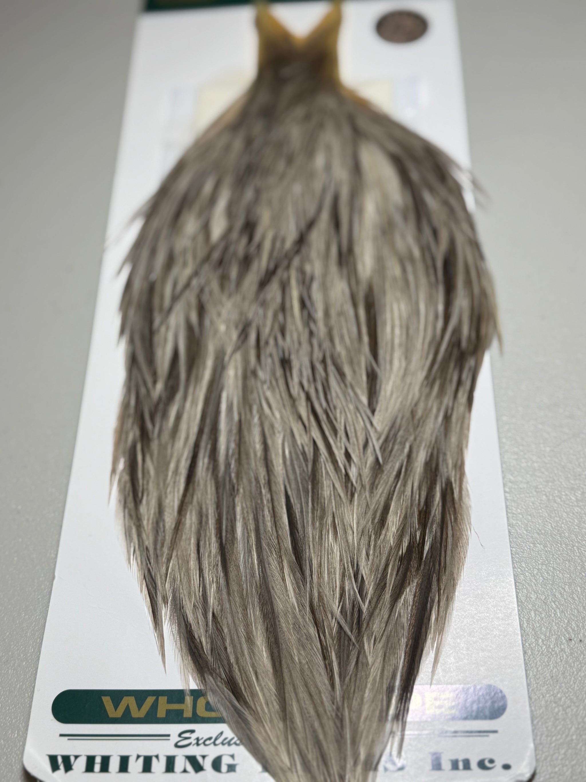 Whiting Farms Hebert Miner Bronze Cape: Unique Variant/ Med Brown Dun Splash SH003