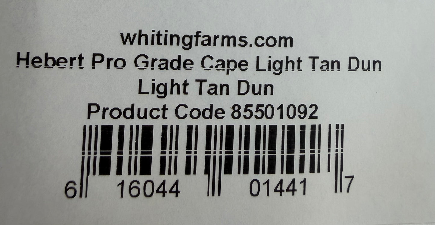 Whiting Hebert Miner Pro Grade Cape Light Tan Dun 762-SH-E-L