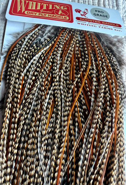 Whiting Pro Grade Midge Rooster Saddle Grizzly Variant/Cree 746-SH-E-L