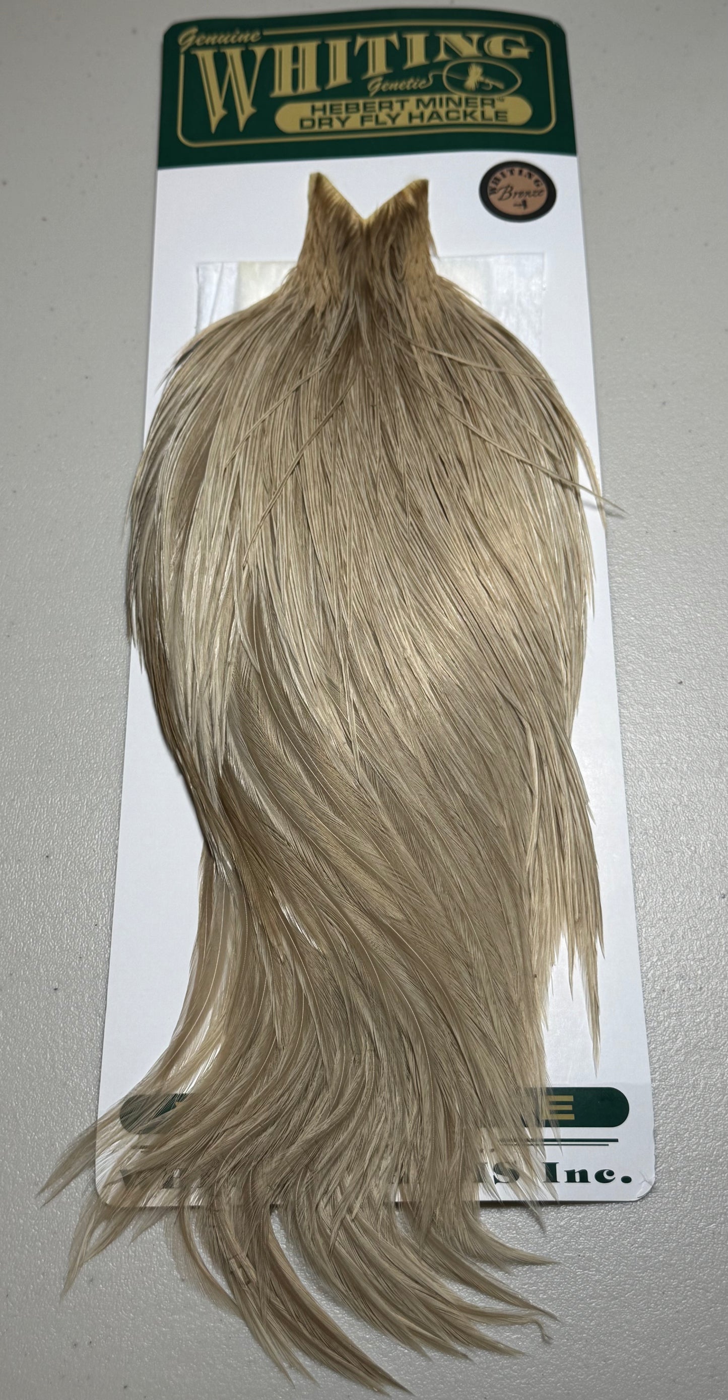 Whiting Farms Hebert Miner Bronze Cape: Pale Watery Dun SH001