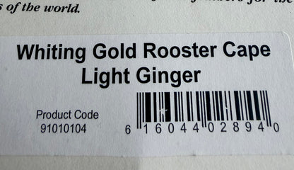 Whiting Gold Grade Rooster Cape Light Ginger 619-SH-E-L