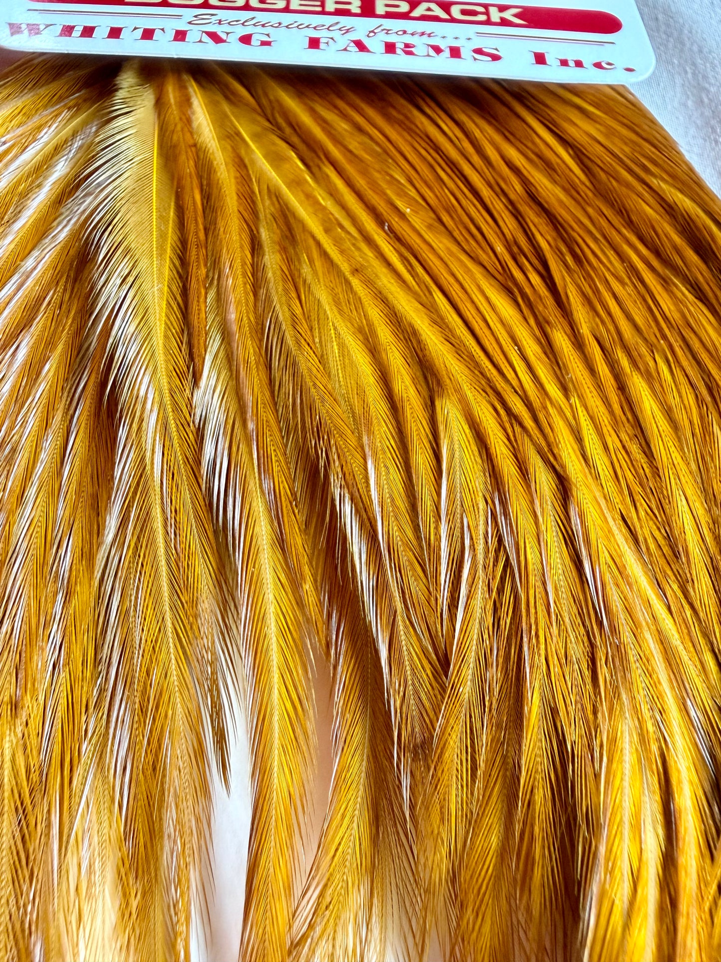 Whiting Farms Bugger Pack White Dyed Golden Olive 544-SH-E-L