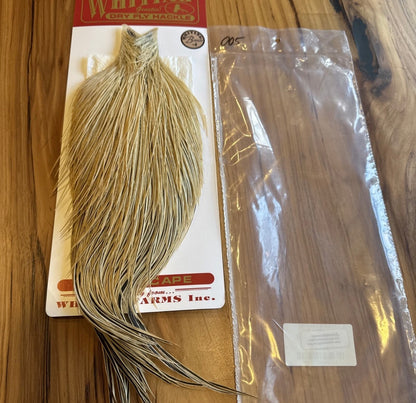Whiting Farms Bronze Fly Tying Cape: Light Ginger 005