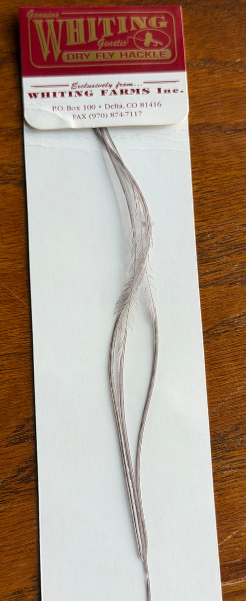 Whiting Dry Fly Hackle 100’s Size 24 Medium Dyed Dun 827-SH-E-L