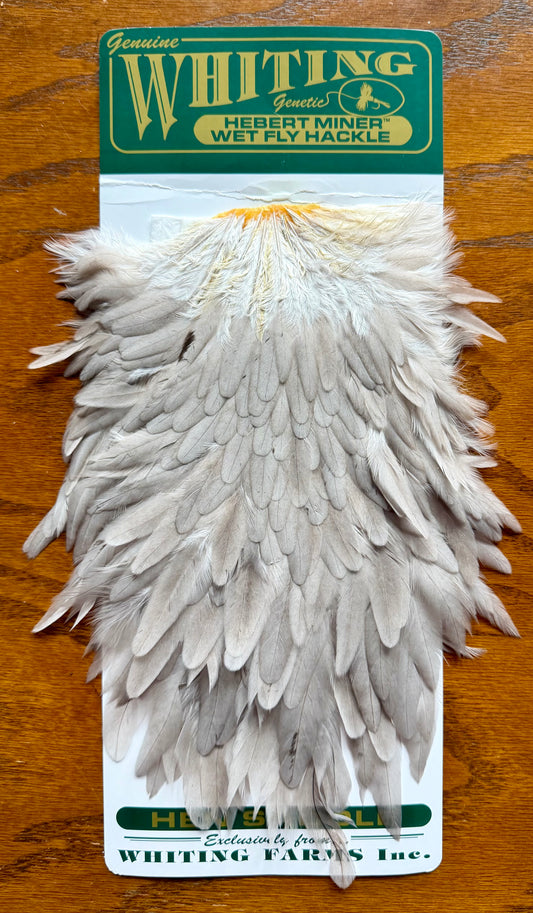 Whiting Hebert Miner Hen Saddle Light Gray Dun 338-SH-E-L