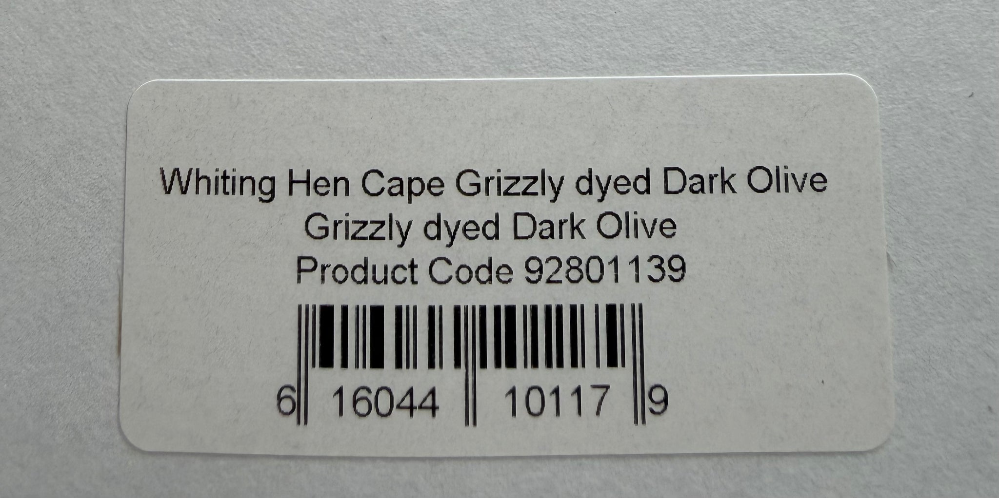 Whiting Farms Hen Cape Grizzly Dyed Dark Olive 308-SH-E-L