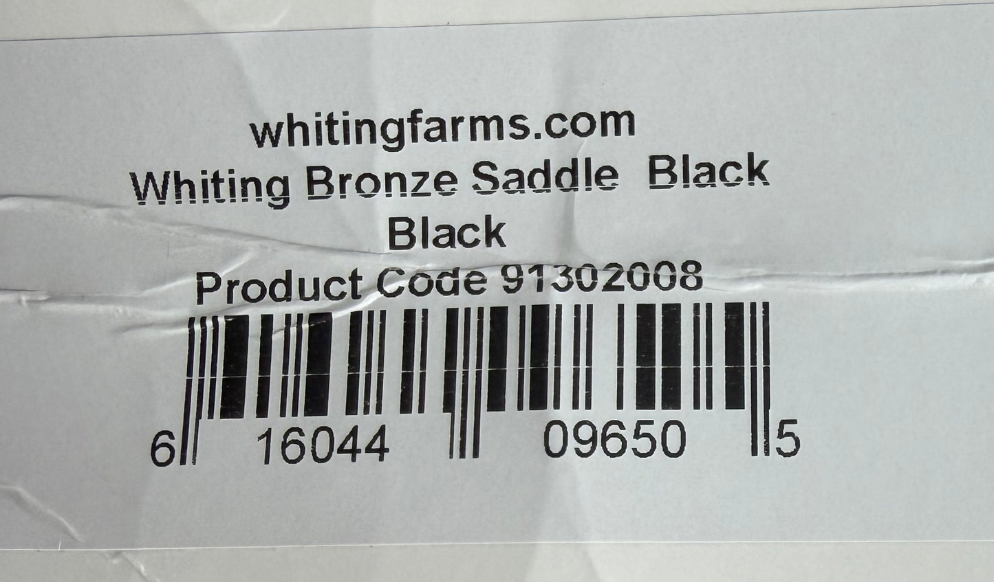 Whiting Farms Bronze Rooster Saddle Black 744-SH-E-L