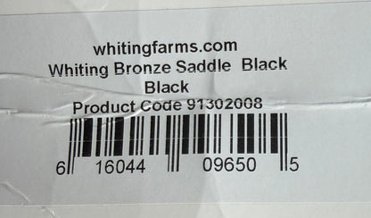Whiting Farms Bronze Rooster Saddle Black 744-SH-E-L