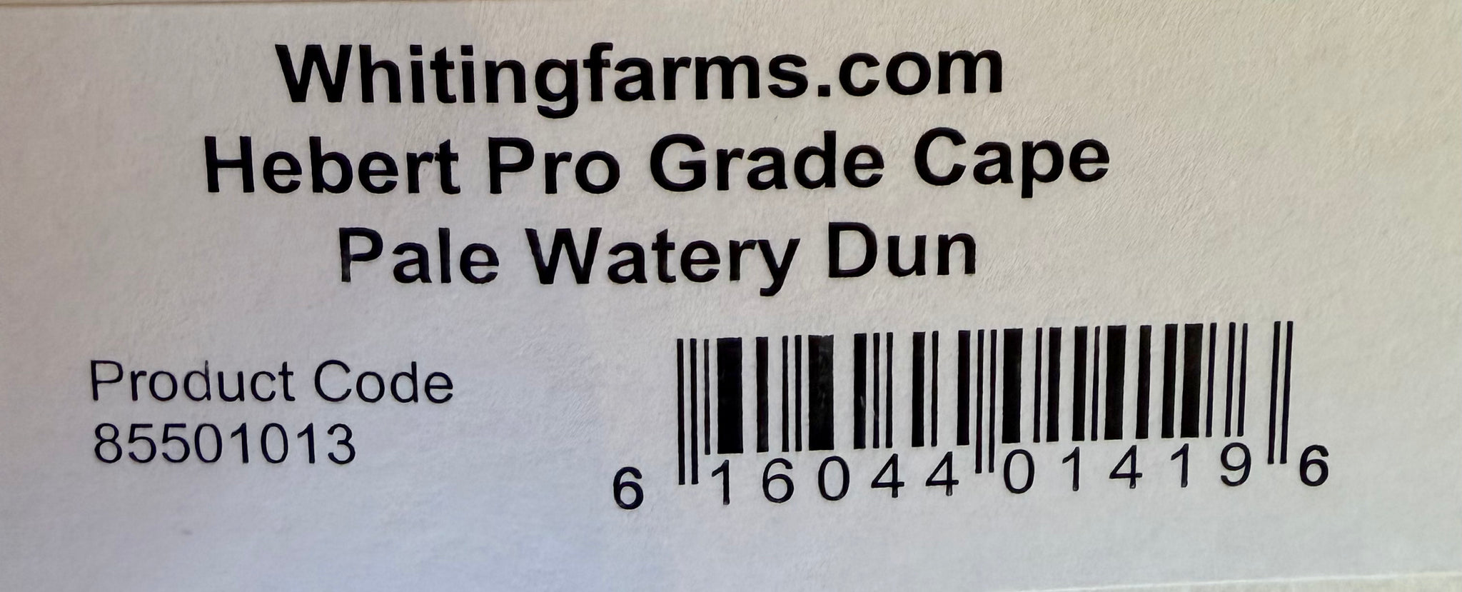 Whiting Farms Hebert Miner Pro Grade Cape Pale Watery Dun 250-SH-E-L