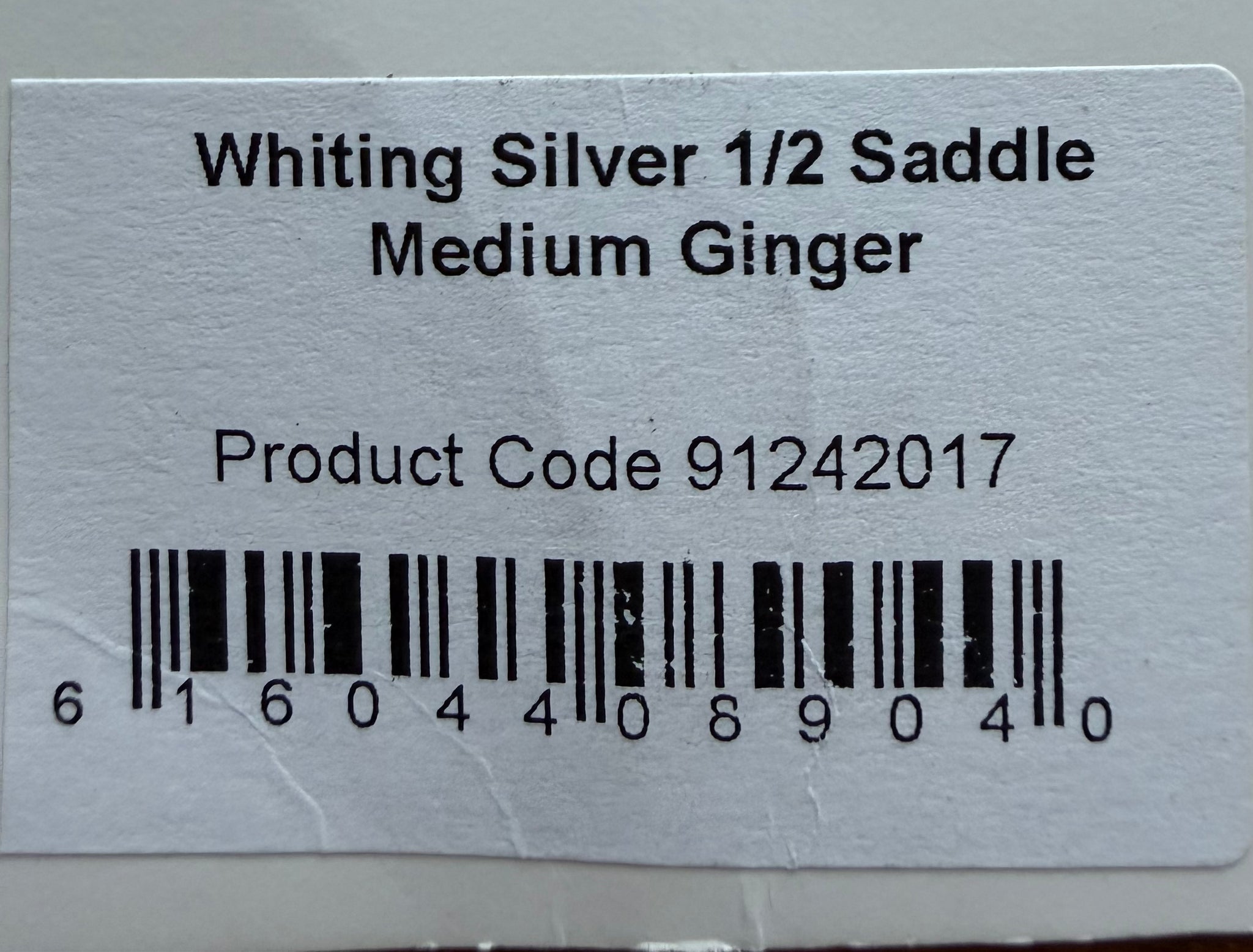 Whiting Farms Silver Half Saddle Medium Ginger 452-SH-E-L