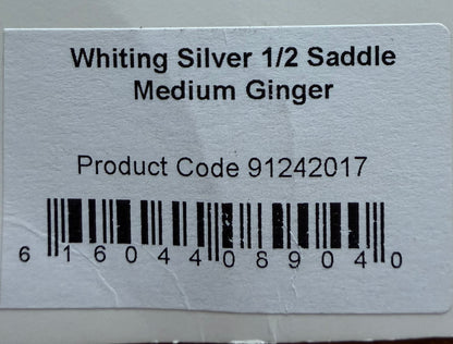 Whiting Farms Silver Half Saddle Medium Ginger 452-SH-E-L