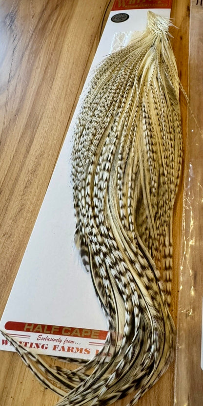 Whiting Farms Dry Fly Hackle SILVER Grade 1/2 Cape UNIQUE VARIANT New 113