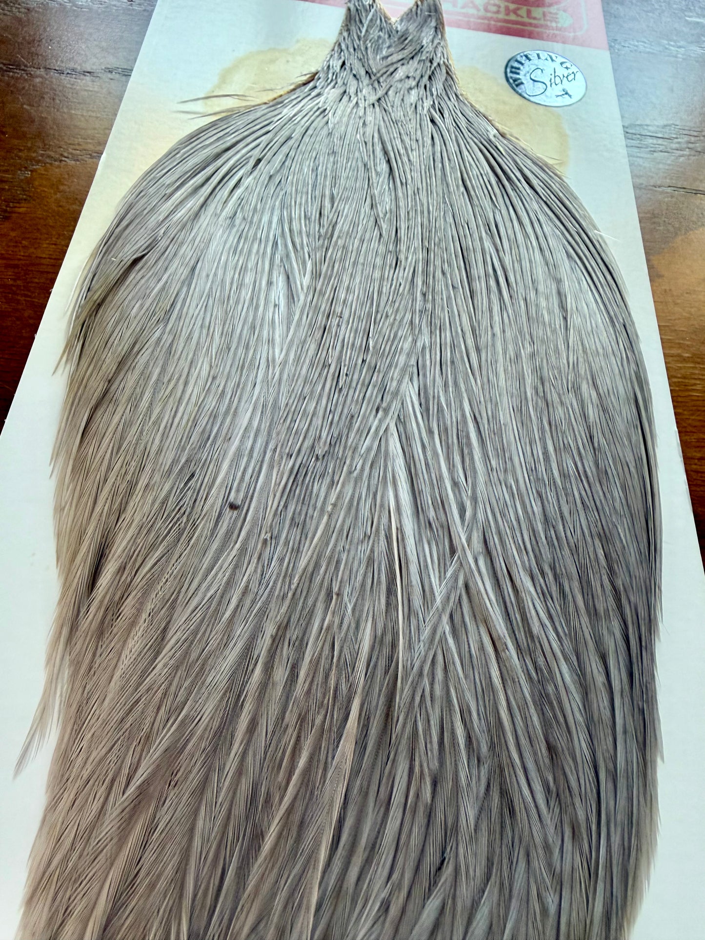 Whiting Farms Silver Rooster Cape Light Dyed Dun 396-SH-E-L