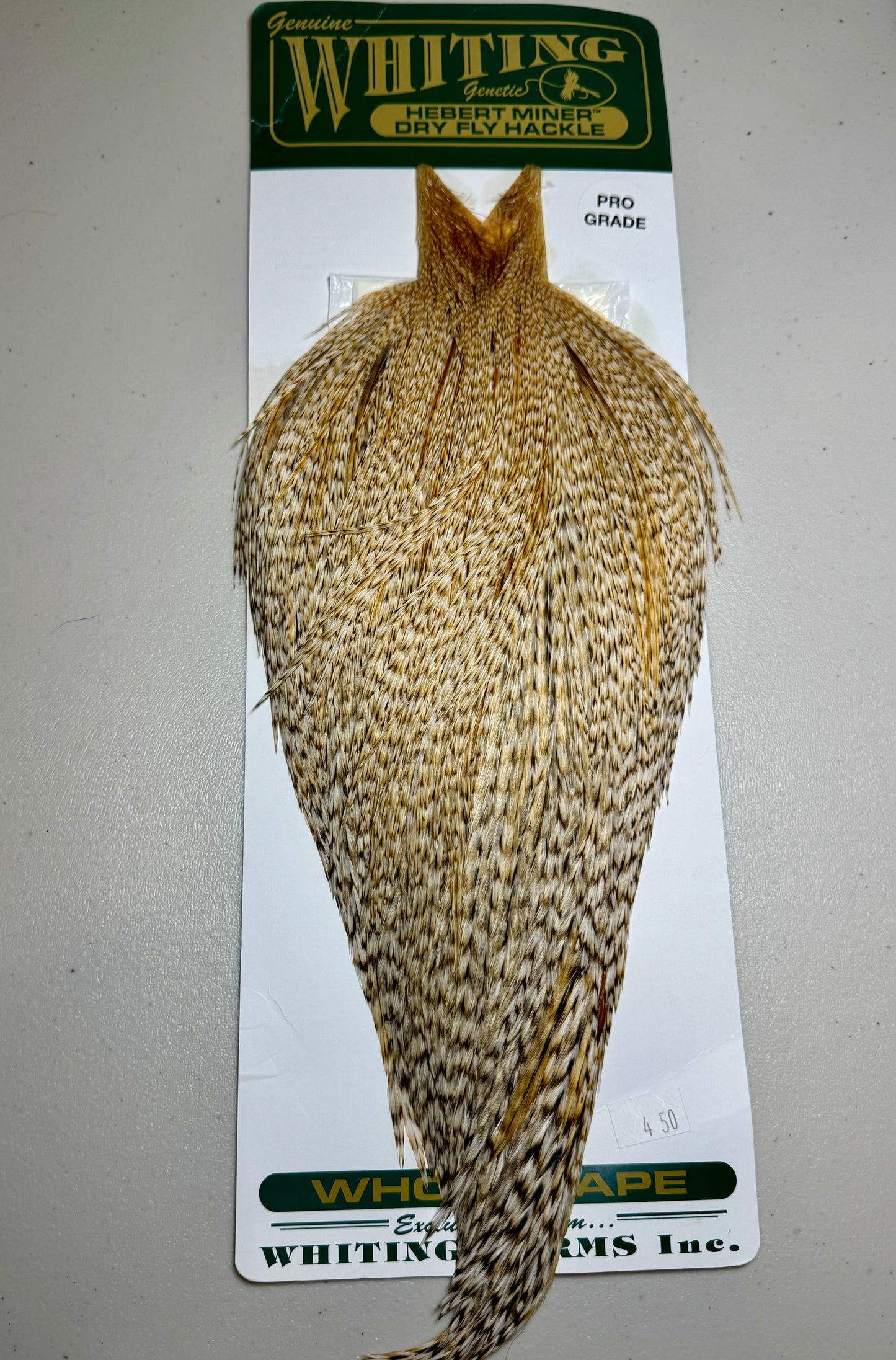 Whiting Farms Hebert Miner PRO Grade Cape: Barred Medium Ginger SH006