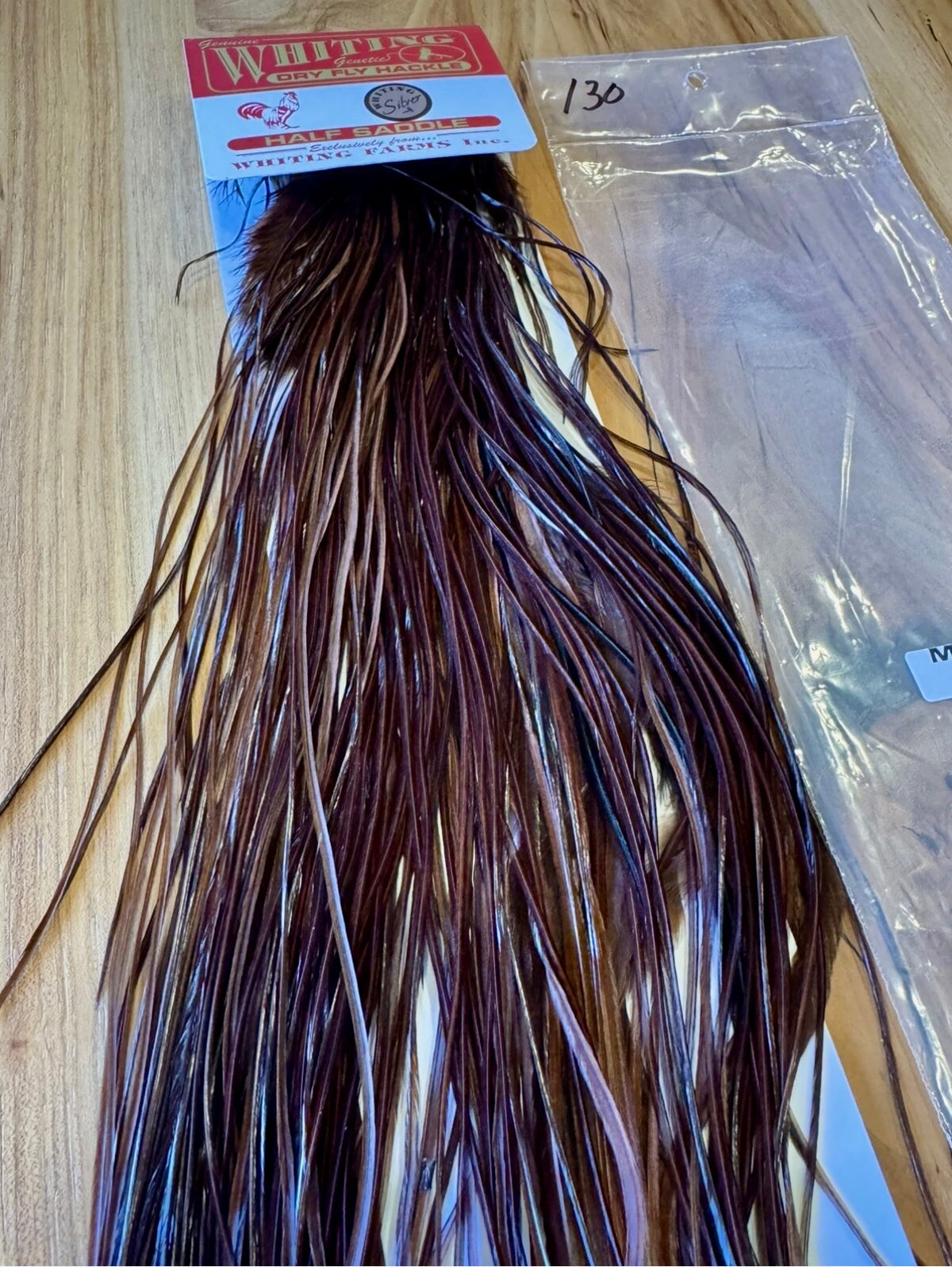 Whiting Farms Dry Fly Hackle SILVER  MIDGE 1/2 SADDLE  DYED COACHMAN New 130