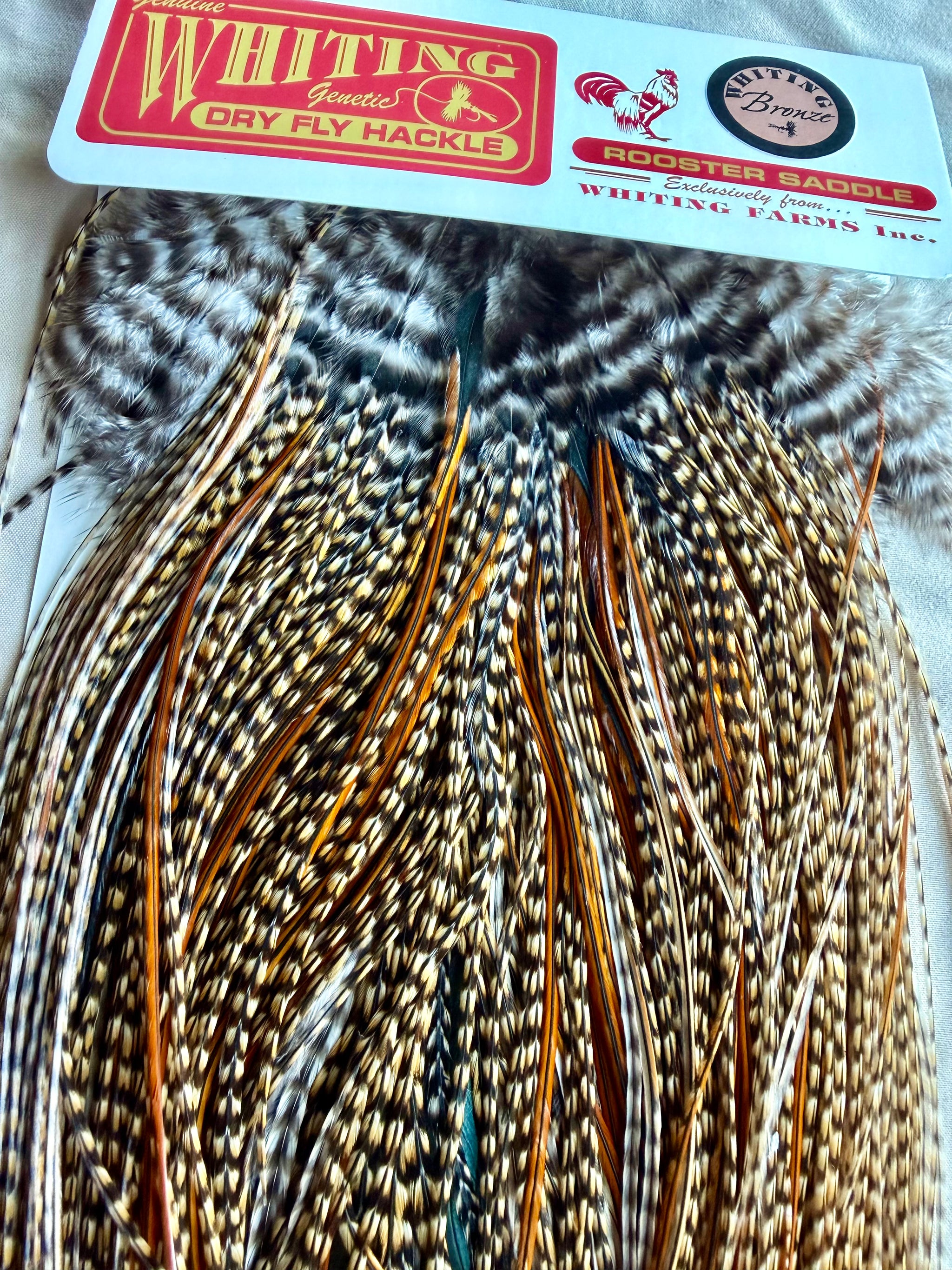 Whiting Farms Bronze Midge Rooster Saddle CREE 799-SH-E-L