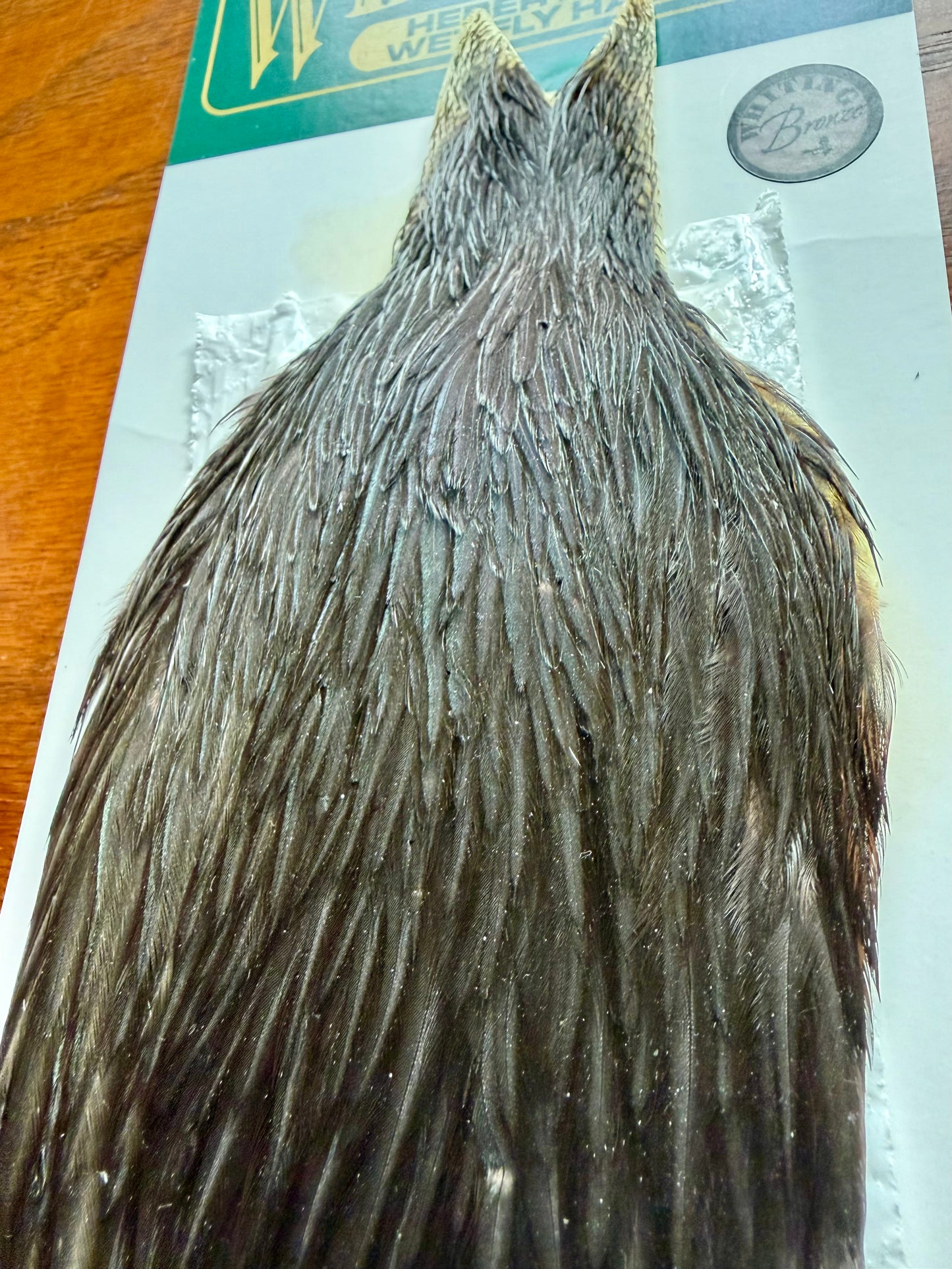 Whiting Farms Bronze Hebert Miner Hen Cape Black 361-SH-E-L