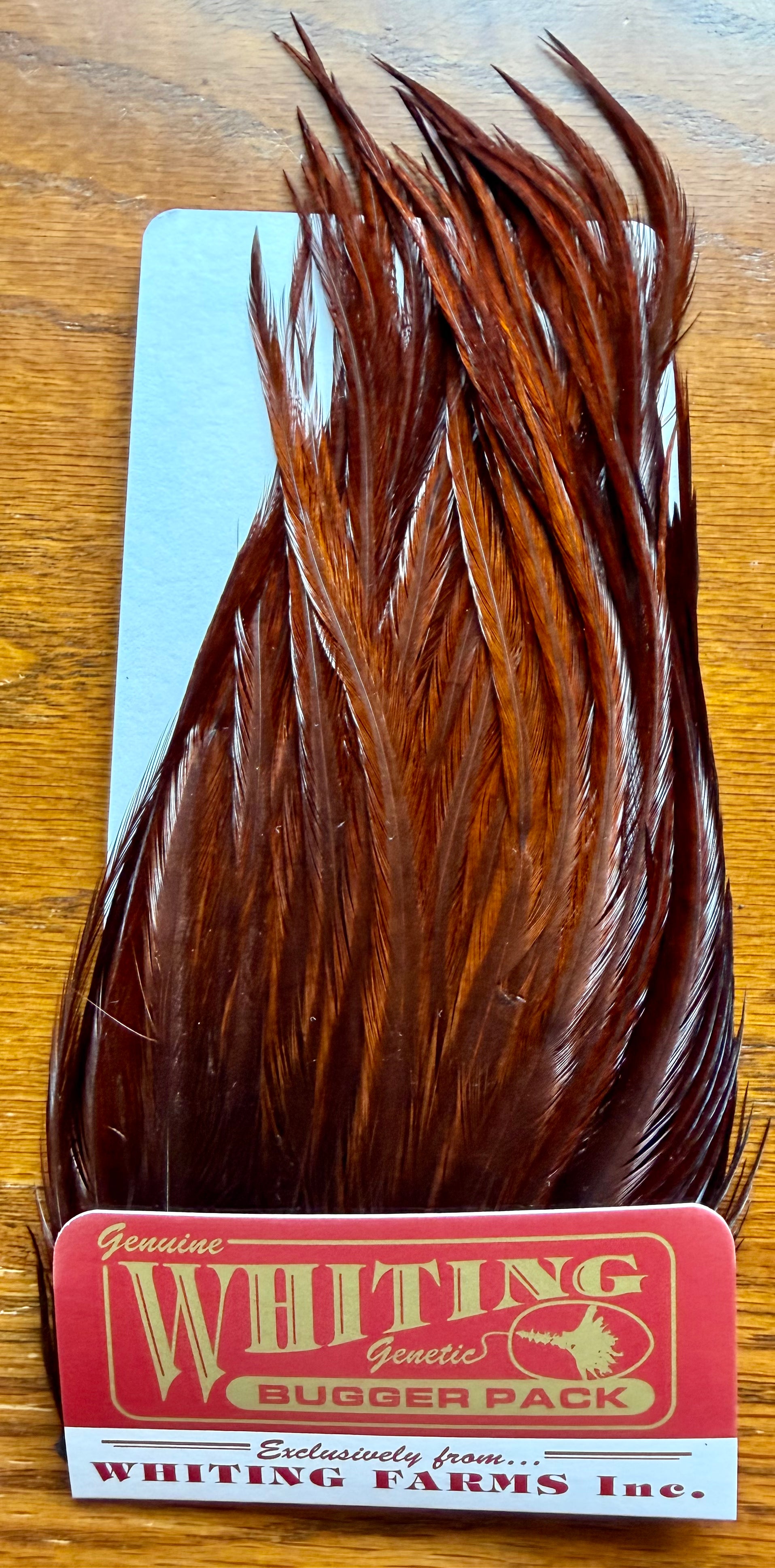Whiting Farms Bugger Pack White Dyed Coachman Brown 318-SH-E-L