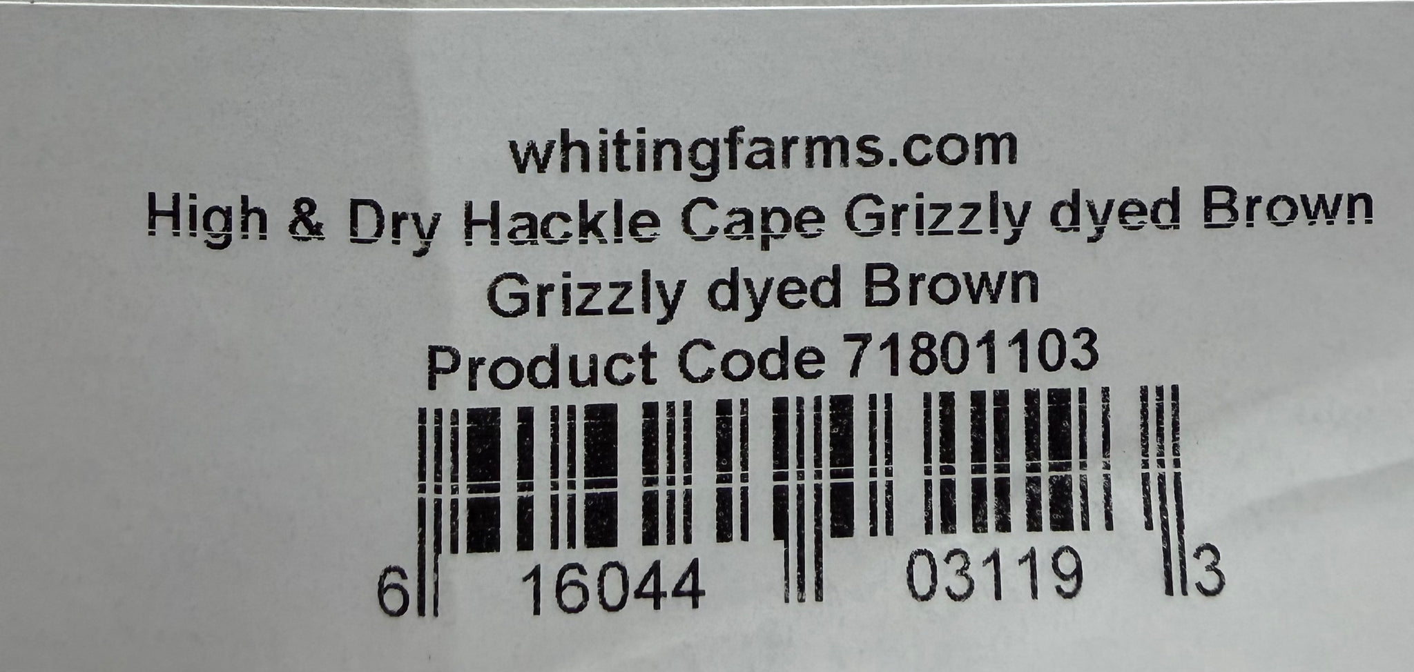 Whiting High and Dry Hackle Cape Grizzly Dyed Brown 291-SH-E-L