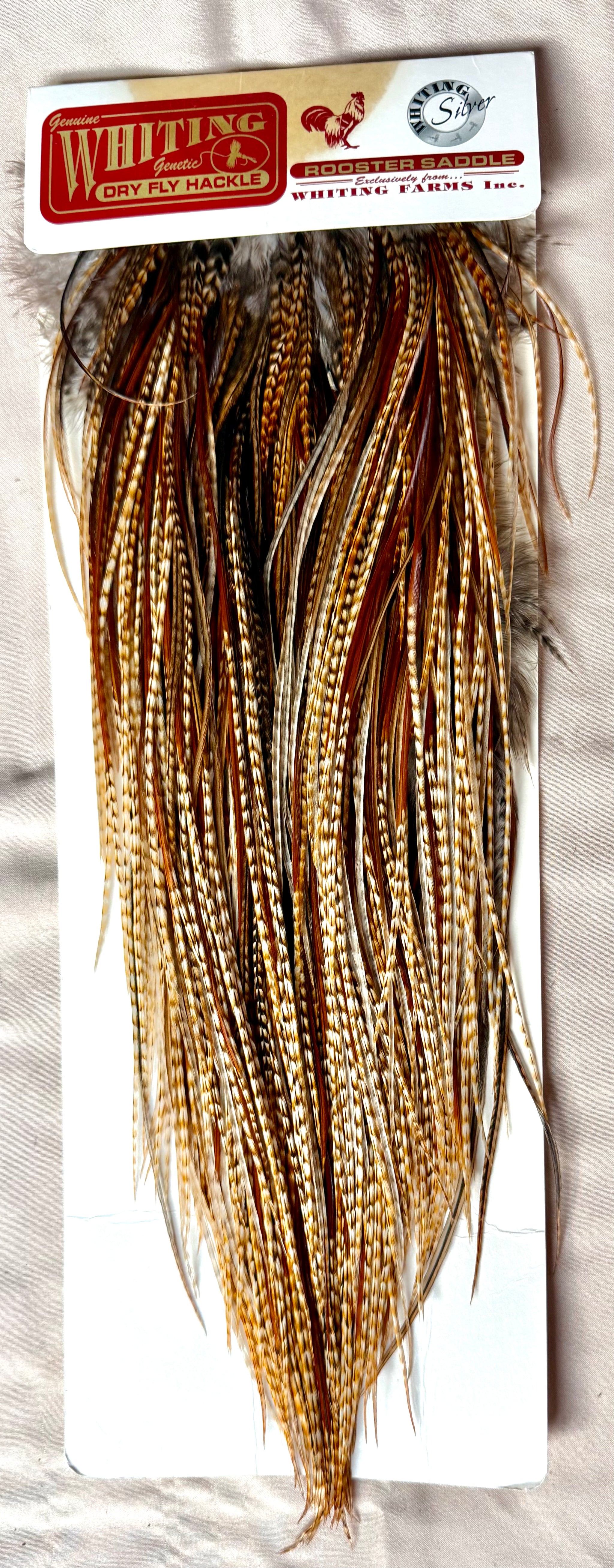 Whiting Silver-Grade Rooster Saddle Barred Dark Ginger 200-SH-E-L