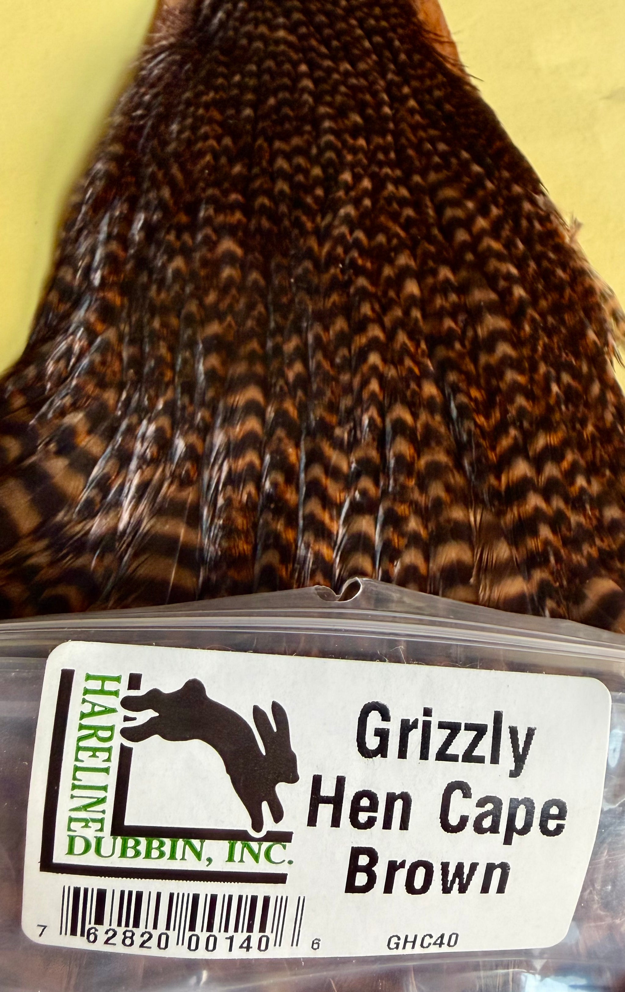 Hareline Dubbin Hen Cape Grizzly Brown 686-SH-E-L