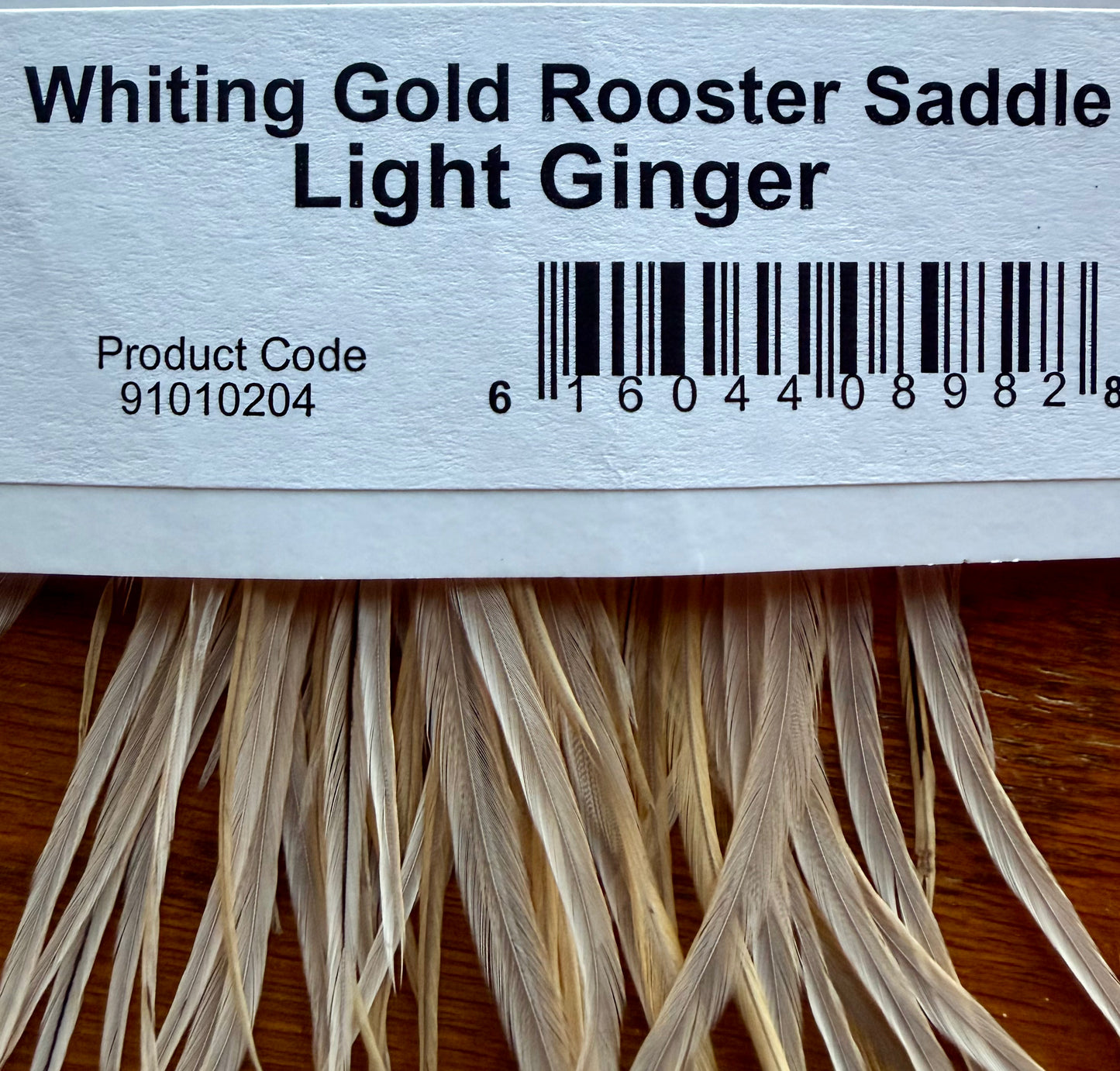 Whiting Farms Gold Grade Rooster Saddle Light Ginger 429-SH-E-L