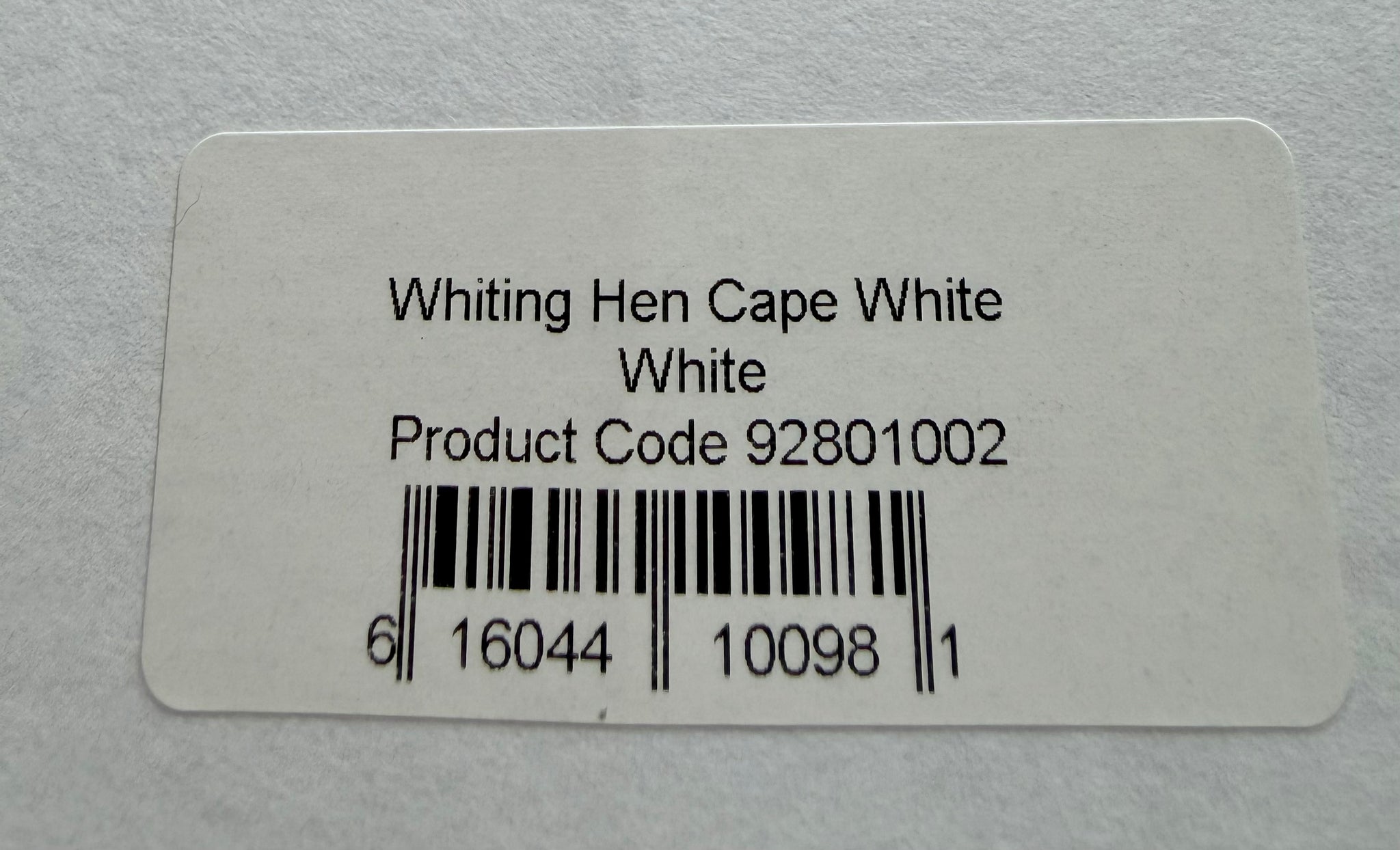 Whiting Farm Hen Cape White 306-SH-E-L