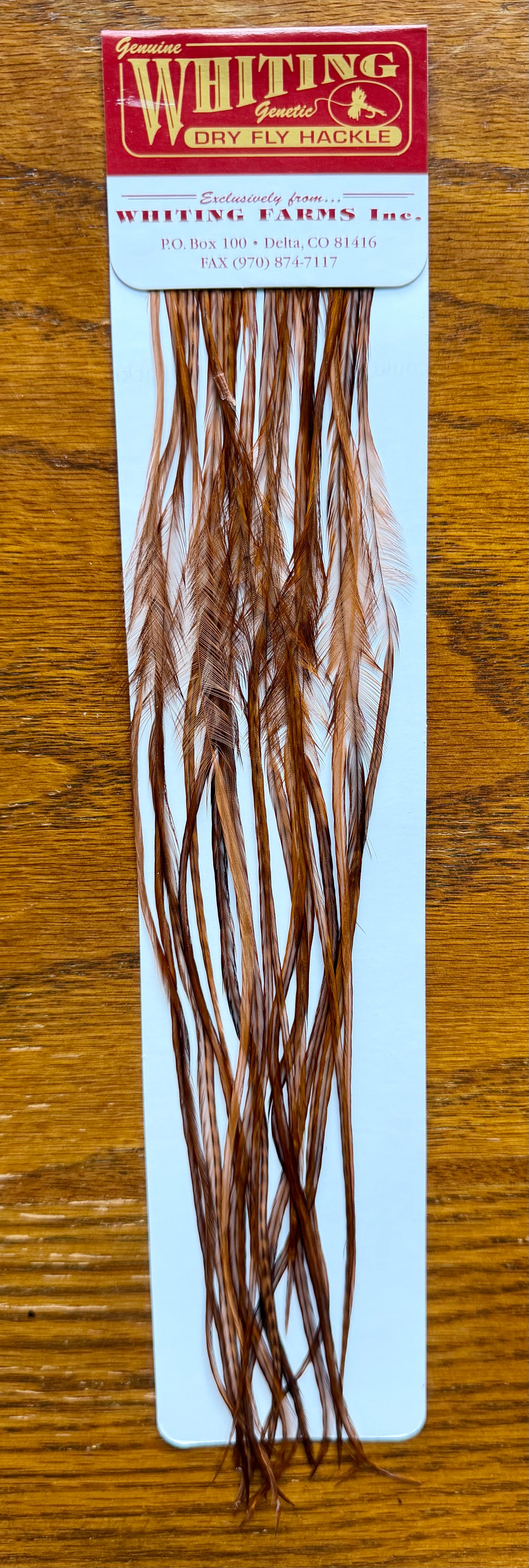 Whiting Dry Fly Hackle 100’s Size 10 Brown 491-SH-E-L