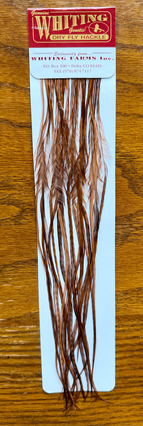 Whiting Dry Fly Hackle 100’s Size 10 Brown 491-SH-E-L