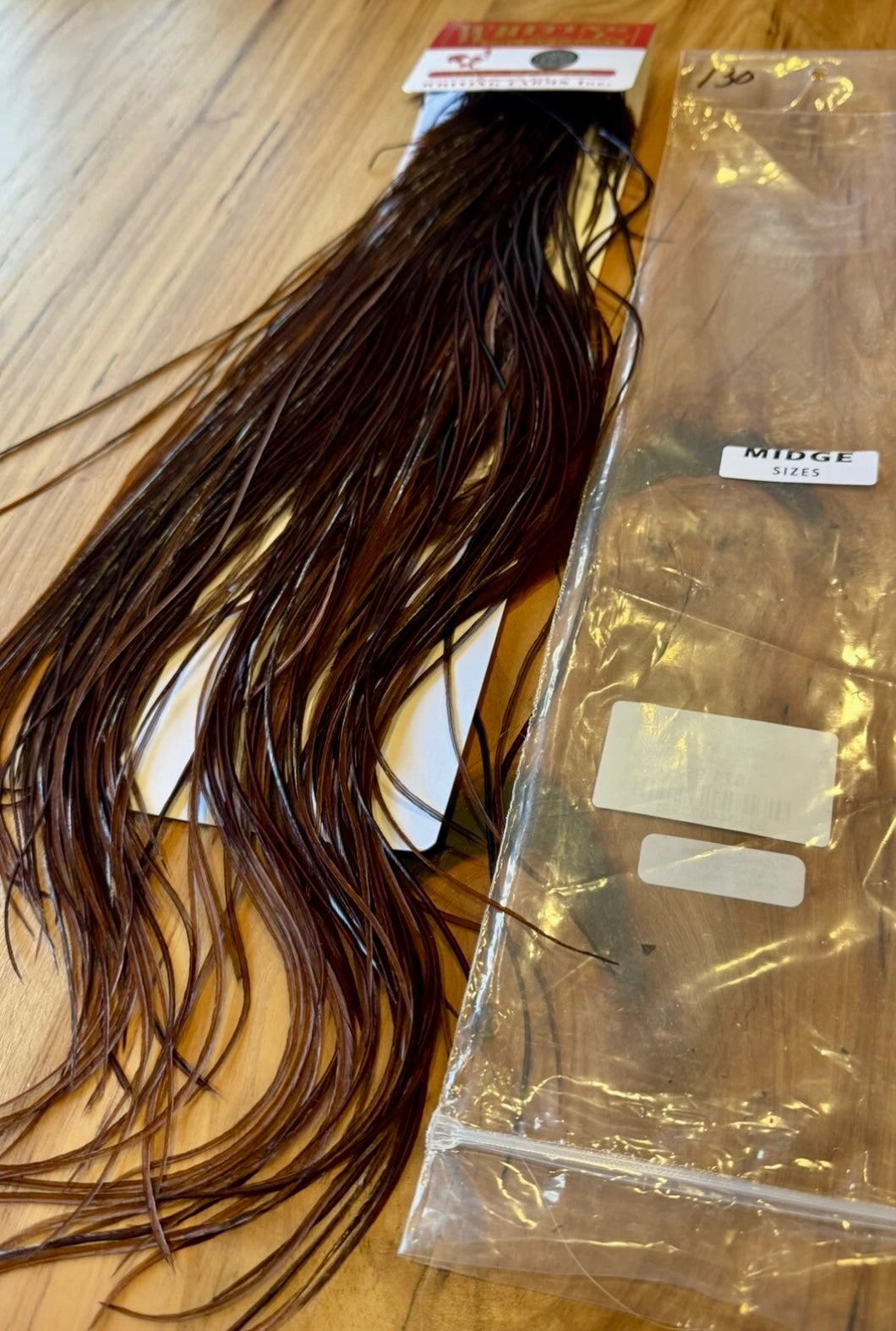 Whiting Farms Dry Fly Hackle SILVER  MIDGE 1/2 SADDLE  DYED COACHMAN New 130