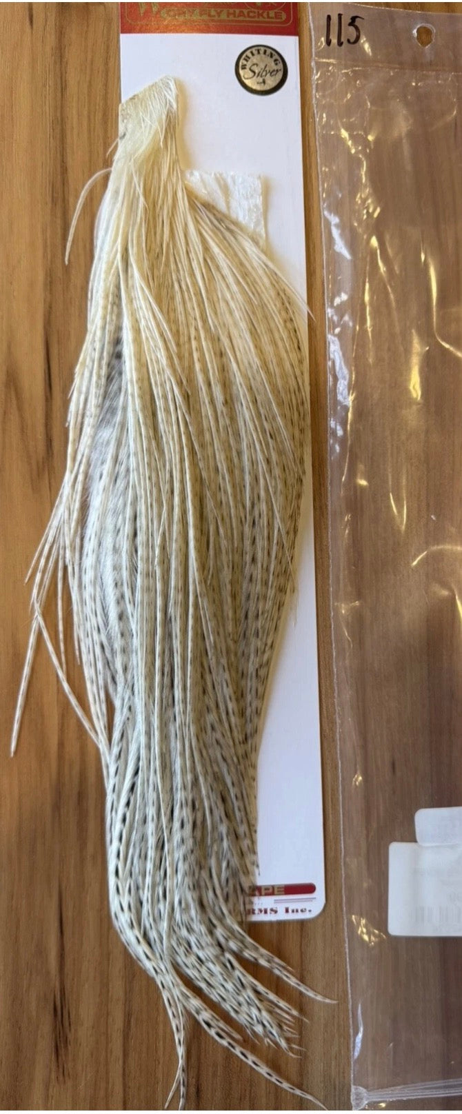 Whiting Farms Dry Fly Hackle SILVER Grade 1/2 Cape UNIQUE VARIANT New 115