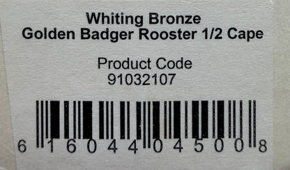 Whiting Farms Bronze Half Cape Golden Badger 408-SH-E-L