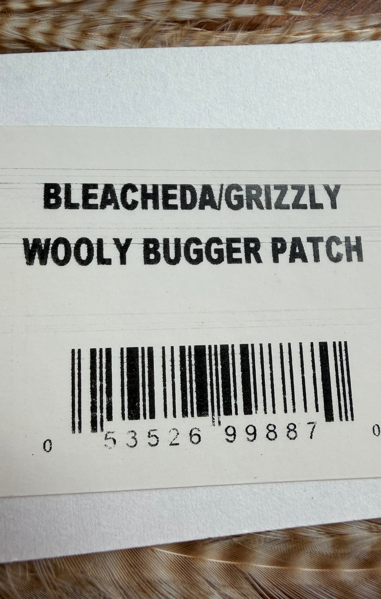 Ewing Wooly Bugger Patch Saddle Bleached Grizzly 751-SH-E-L
