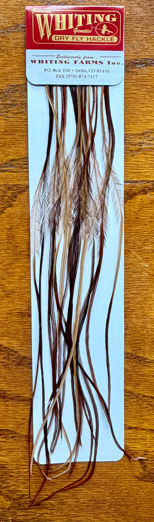 Whiting Dry Fly Hackle 100’s Size 14 Brown 494-SH-E-L