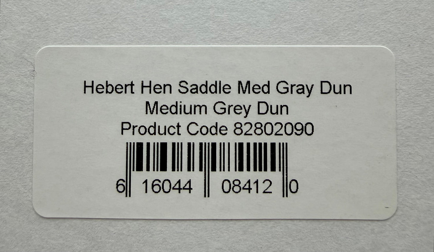 Whiting Hebert Miner Hen Saddle Medium Grey Dun 337-SH-E-L