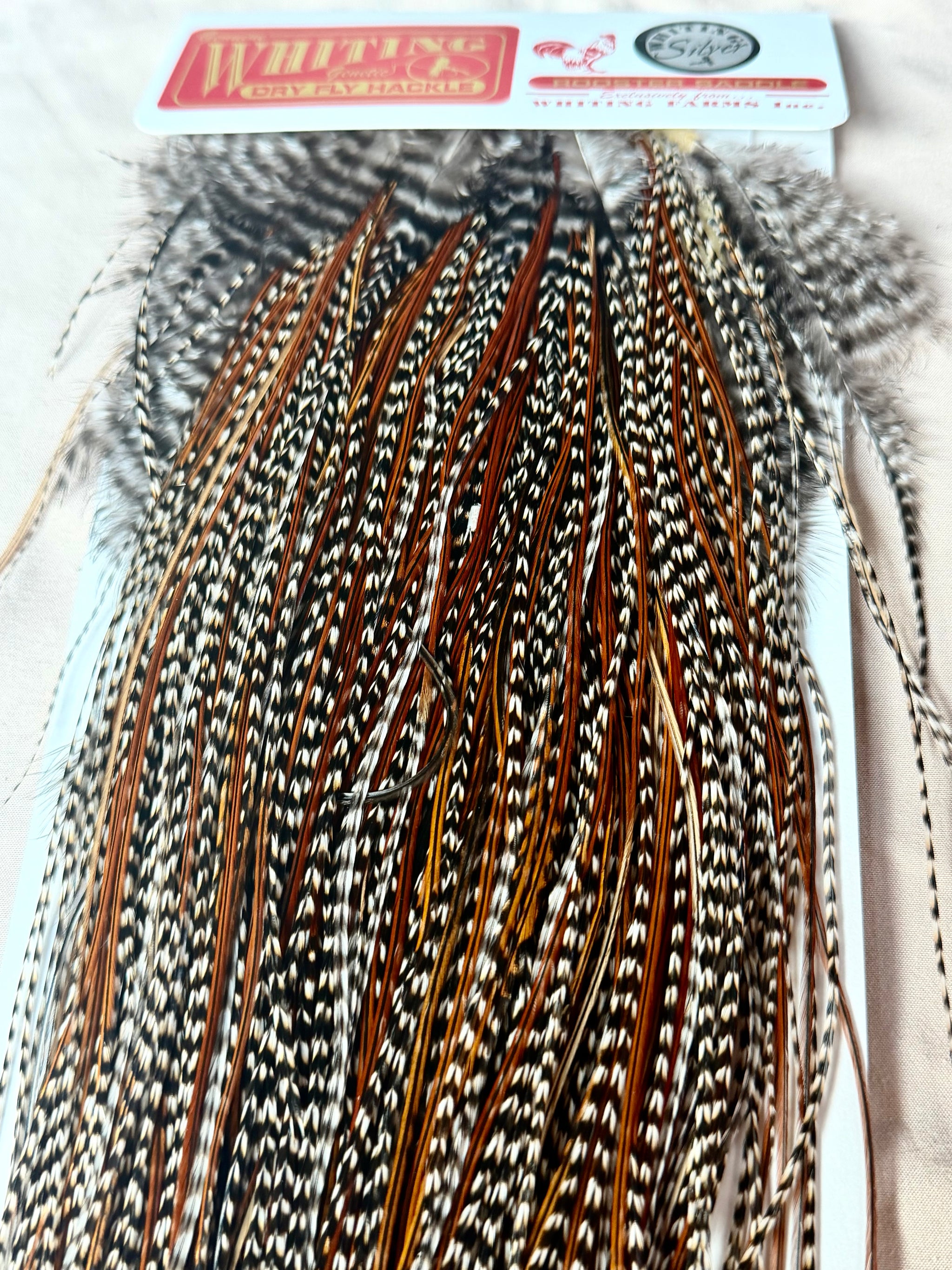Whiting Farms Silver Grade Midge Rooster Saddle Cree 199-SH-E-L