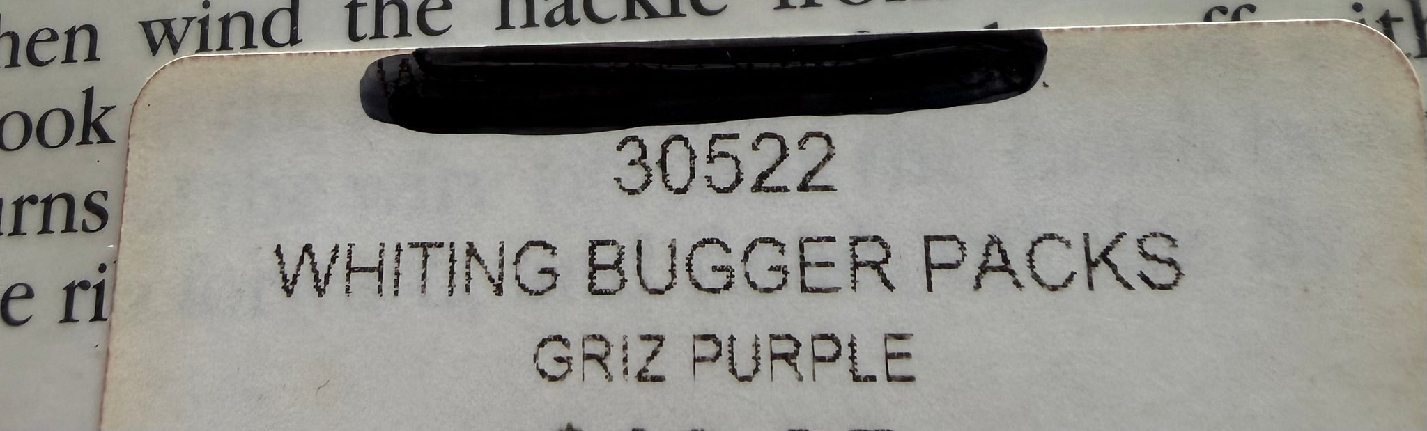 Whiting Farms Bugger Pack Purple 319-SH-E-L