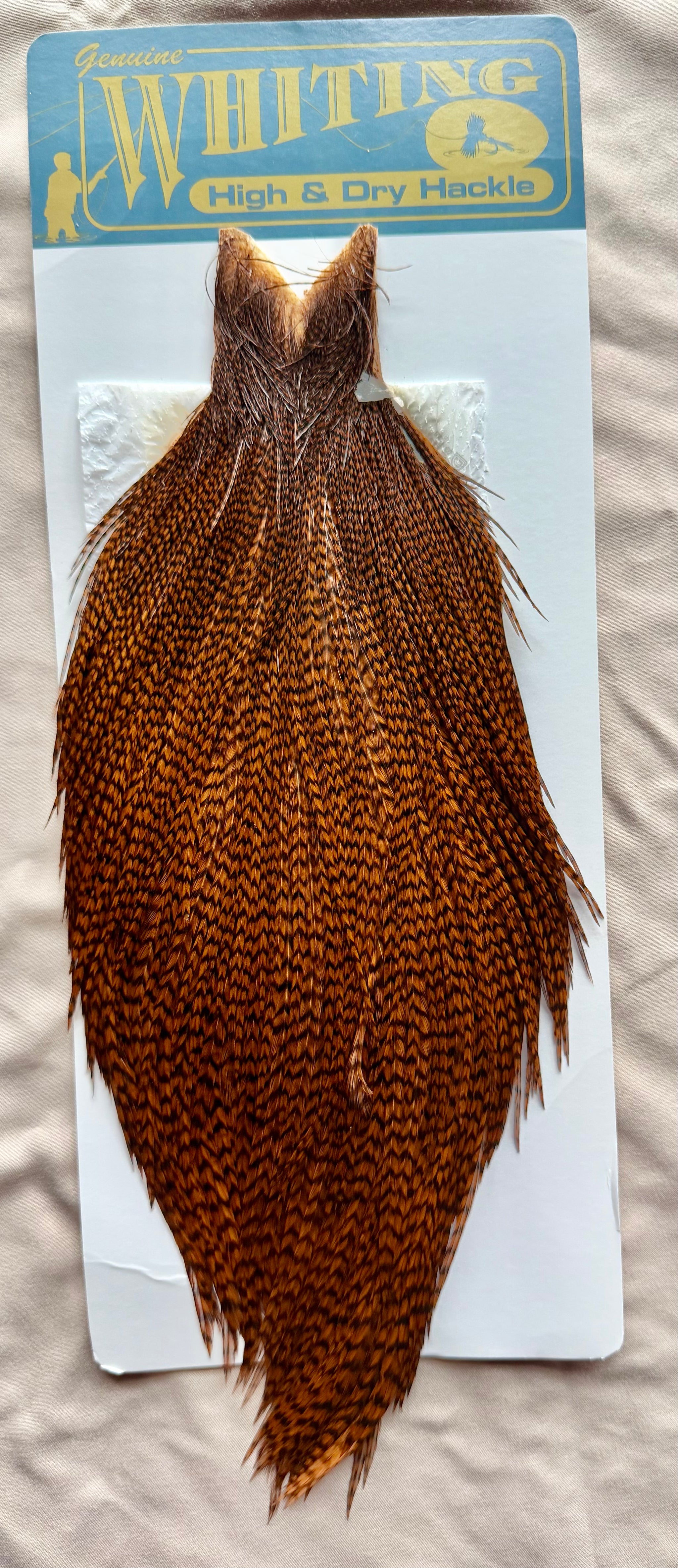 Whiting High and Dry Hackle Cape Grizzly Dyed Brown 291-SH-E-L